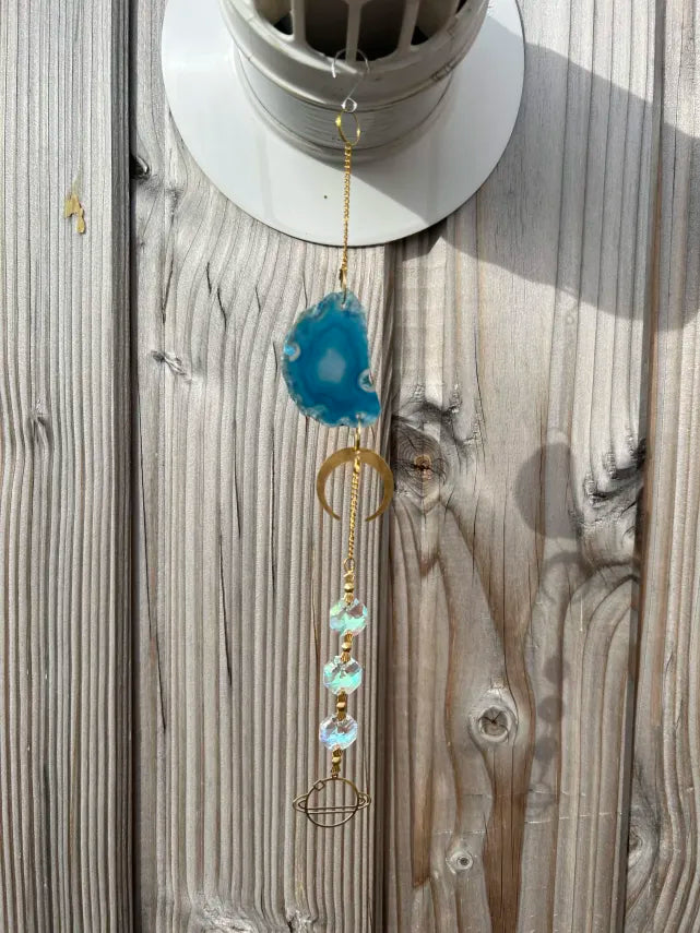 Attrape Soleil Agate & Cristaux Lune-Saturne