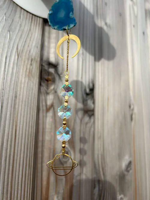 Attrape Soleil Agate & Cristaux Lune-Saturne