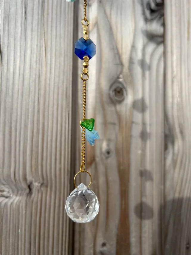 Attrape-Soleil Cristaux Bleus & Boule de Cristal