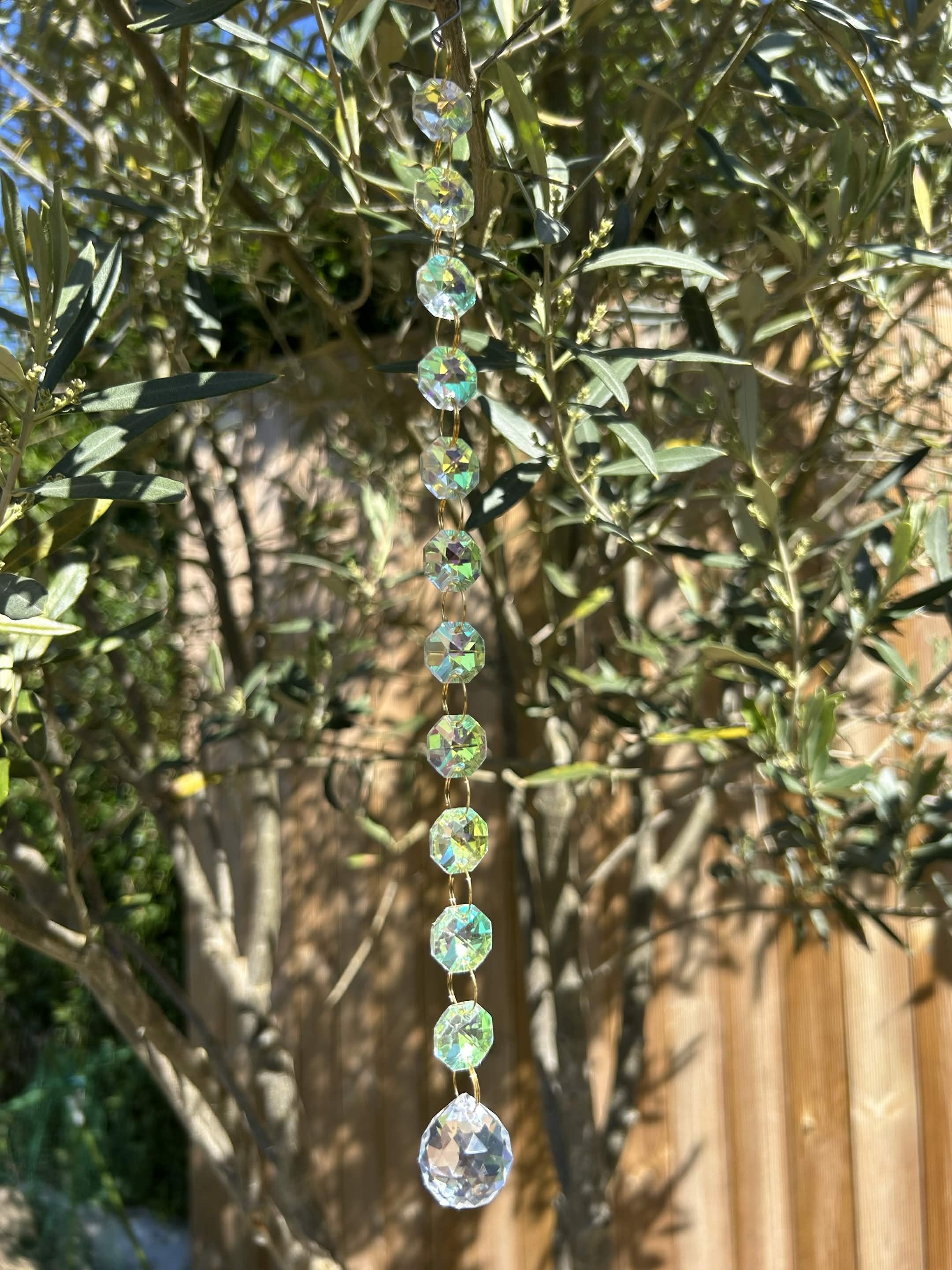 Attrape-Soleil Cascade de Cristaux & Boule Transparente
