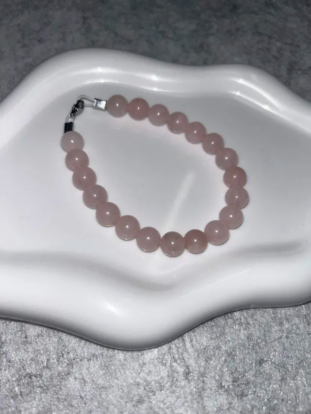 Bracelet Quartz Rose Fil Rigide