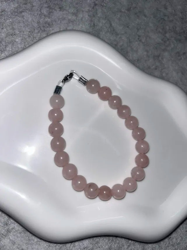 Bracelet Quartz Rose Fil Rigide