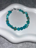 Bracelet Fausse Turquoise & Amazonite Fil Rigide