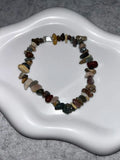 Bracelet Jaspe Polychrome Fil Élastique