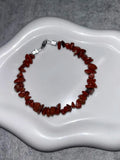 Bracelet Jaspe Rouge Fil Rigide