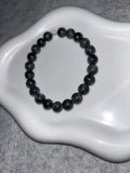 Bracelet Larvikite Fil Élastique