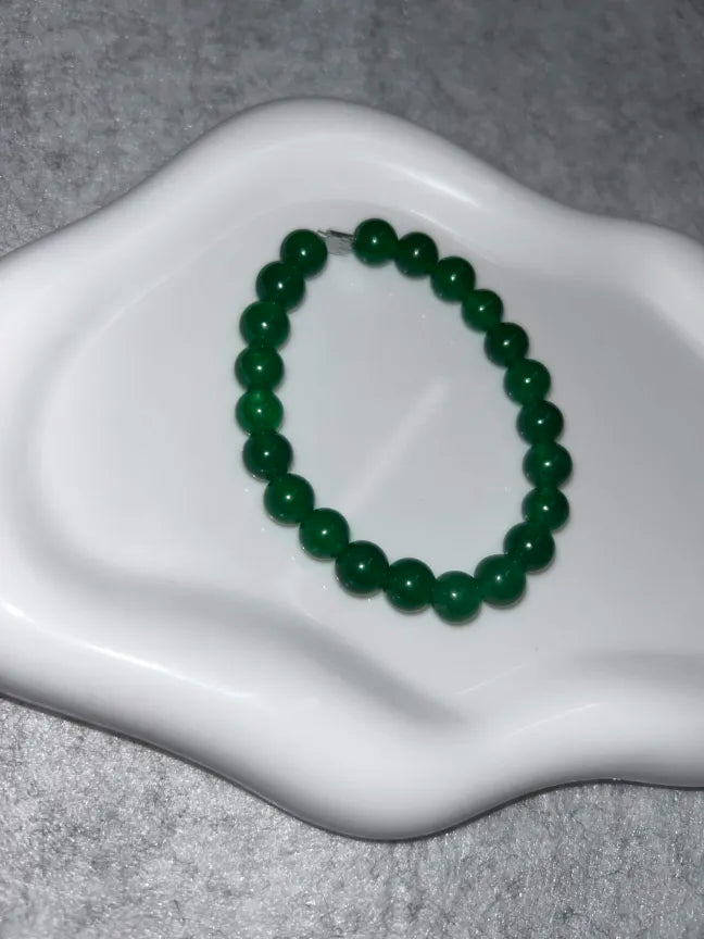 Bracelet Néphrite Fil Élastique