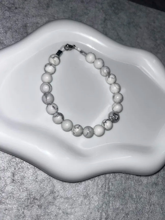 Bracelet Magnésite Fil Rigide