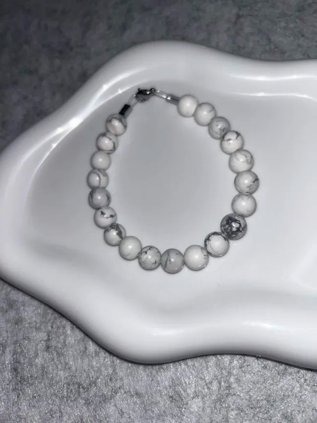 Bracelet Magnésite Fil Rigide
