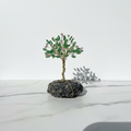 Arbre de Vie en Perles Artisanales – fond marbré