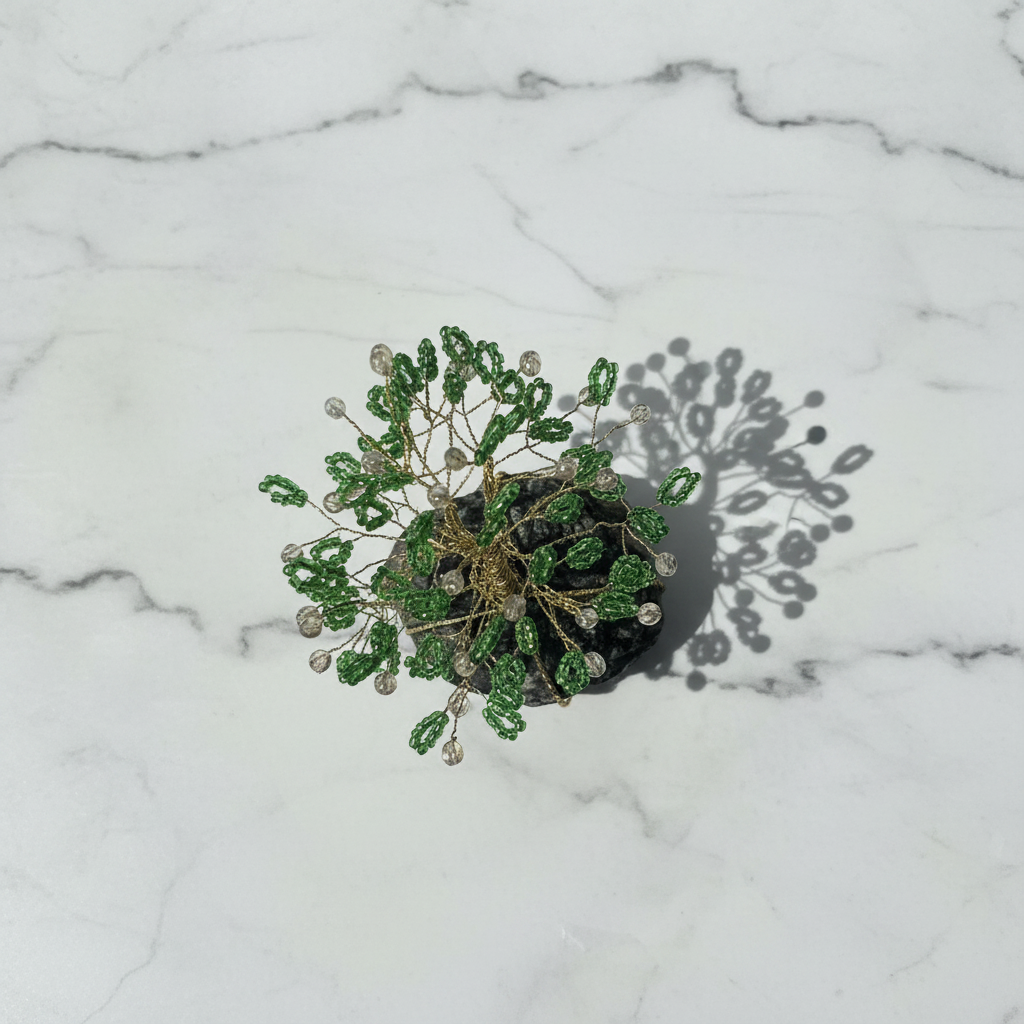 Arbre de Vie – vue dessus fond marbré