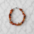 Bracelet Chips Cornaline Fil Rigide