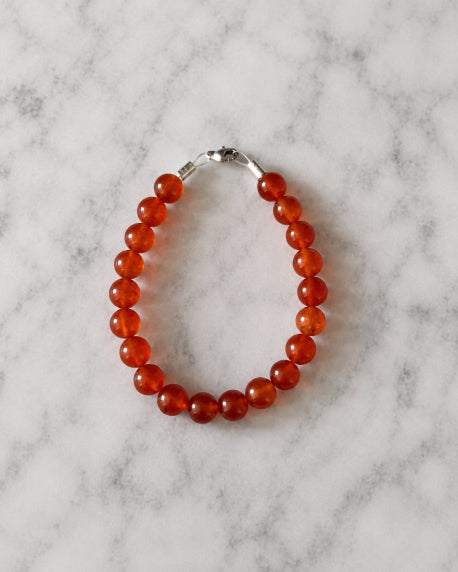 Bracelet Cornaline Fil Rigide