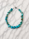 Bracelet Fausse Turquoise & Amazonite Fil Rigide