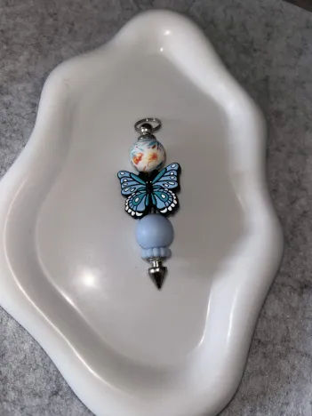 Porte-clés Papillon Bleu