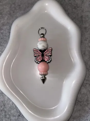 Porte-clés Papillon Rose