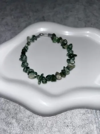 Bracelet Chips Agate Arbre Fil Rigide