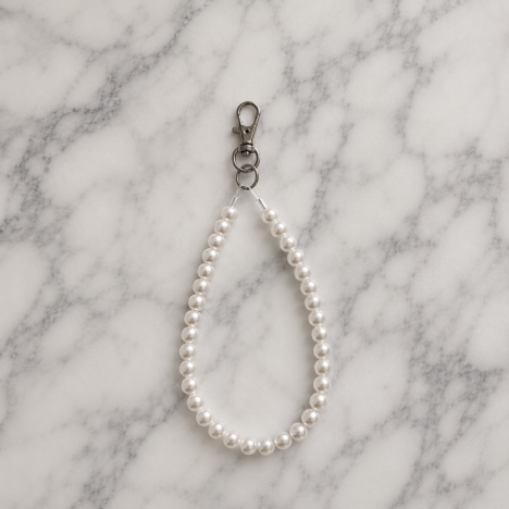 Porte-clés Perles Nacrées Blanches