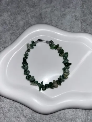 Bracelet Chips Agate Arbre Fil Rigide
