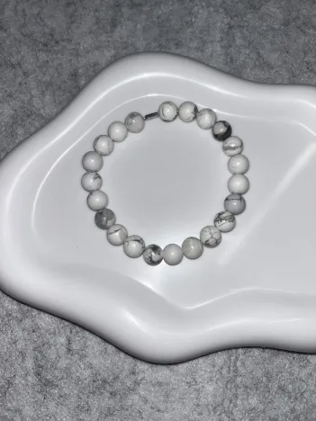 Bracelet Magnésite Fil Élastique