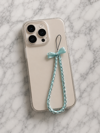 Dragonne Bleu Turquoise - mise en situation sur iPhone