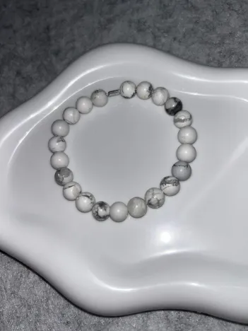 Bracelet Magnésite Fil Élastique