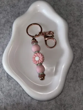 Porte-clés Fleuri Rose