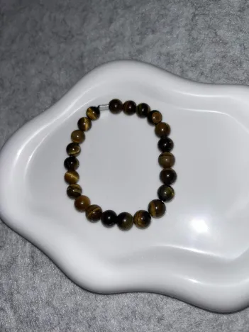 Bracelet Œil de Tigre Fil Élastique