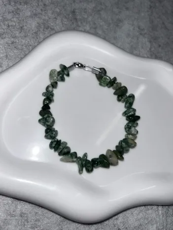 Bracelet Chips Agate Arbre Fil Rigide