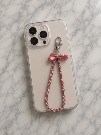 Dragonne Rose et Blanche - mise en situation sur iPhone