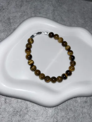 Bracelet Œil de Tigre Fil Rigide