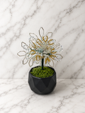 Arbre Original Fleur en Perles & Fil de Fer – vue de face
