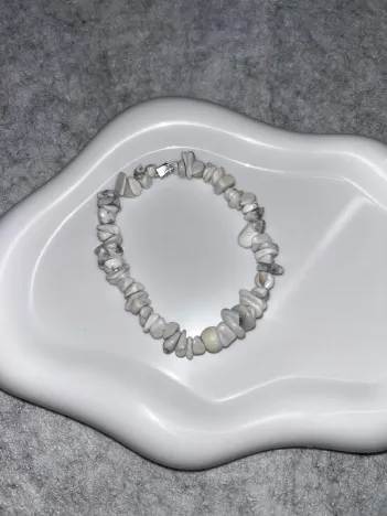 Bracelet Chips Magnésite Fil Élastique