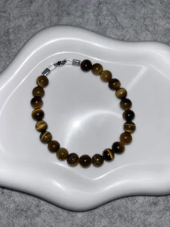 Bracelet Œil de Tigre Fil Rigide