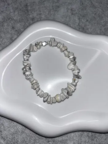 Bracelet Chips Magnésite Fil Élastique