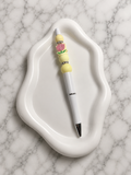 Stylo Personnalisé Tulipe Perles Jaunes