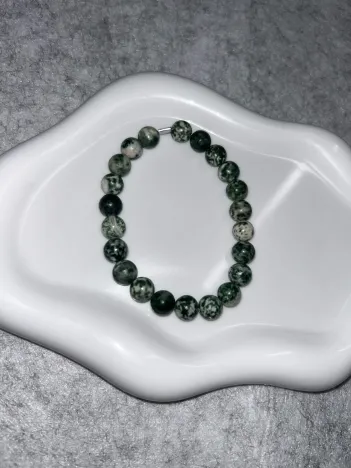 Bracelet Agate Arbre Fil Élastique