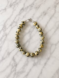 Bracelet Jaspe Dalmatien Fil Rigide