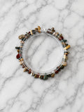 Bracelet Jaspe Polychrome Fil Élastique