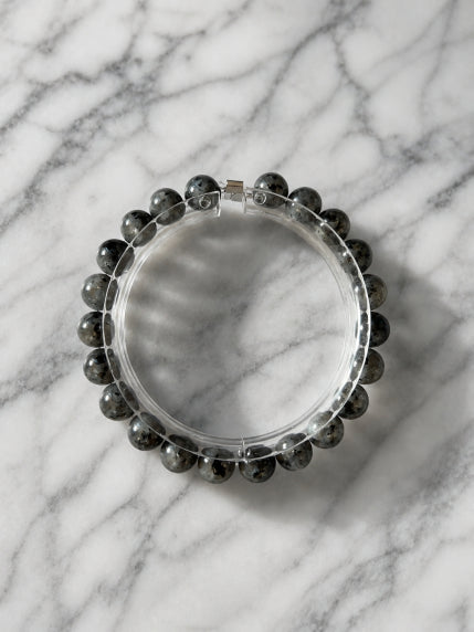Bracelet Larvikite Fil Élastique