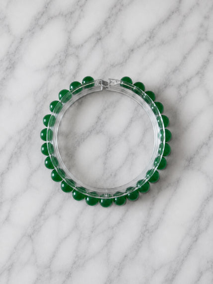 Bracelet Néphrite Fil Élastique