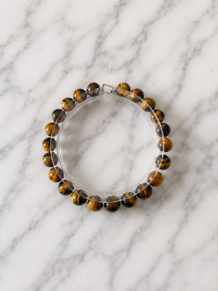 Bracelet Œil de Tigre Fil Élastique