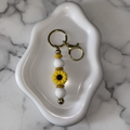 Porte-clés Tournesol - fond marbré