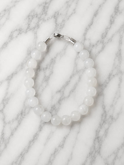Bracelet Quartz Laiteux Fil Rigide