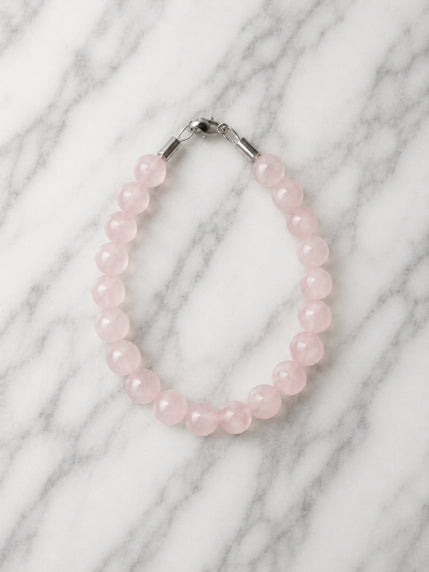 Bracelet Quartz Rose Fil Rigide