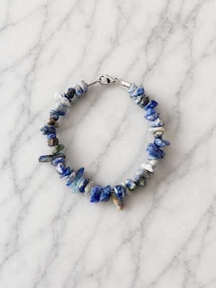 Bracelet Chips Sodalite Fil Rigide