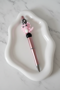 Stylo Personnalisé Axolotl Rose fond marbré v2
