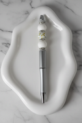 Stylo Personnalisé Fleuri fond marbré