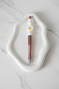 Stylo Personnalisé Marguerite Cuivré fond marbré