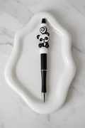 Stylo Personnalisé Panda droit fond marbré